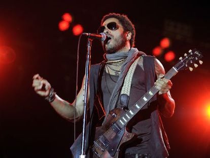 Lenny Kravitz, durante su reciente actuaci&oacute;n en Rock in Rio Madrid 2012.