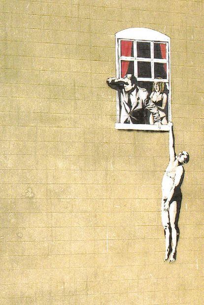 Grafiti de Banksy en Londres. Su mezcla de arte urbano y trampantojo le ha hecho célebre.