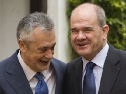 Los expresidentes de la Junta José Antonio Griñán y Manuel Chaves.
