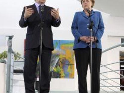 Angela Merkel recibe al presidente de la Comisión Europea José Manuel Durao Barroso