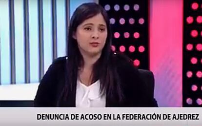 Ingrid Aliaga, durante un programa del Canal N, de Perú, el pasado 24 de agosto.
