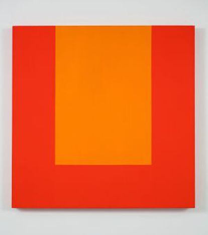 'Orange and Red', obra de Carmen Herrera en una imagen cedida por la galería Logsdail.