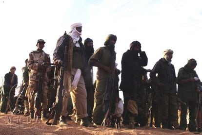 Rebeldes tuareg del MNLA en una fotograf&iacute;a difundida por el grupo. 