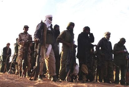 Rebeldes tuareg del MNLA en una fotografía difundida por el grupo.