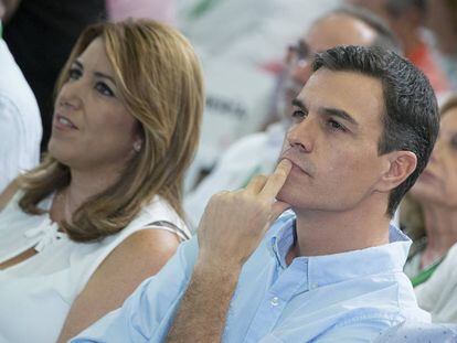 El Secretario General del PSOE, Pedro S&aacute;nchez, junto a Susana D&iacute;az