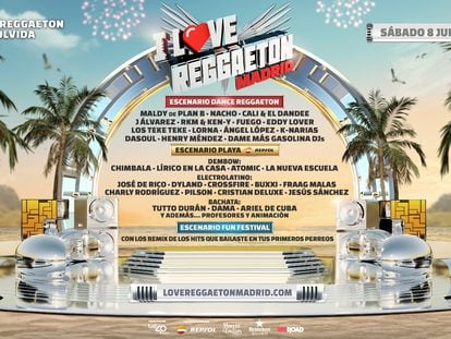 Cartel promocional del festival I love reggaeton Madrid, que se celebrará el próximo 8 de junio en IFEMA.