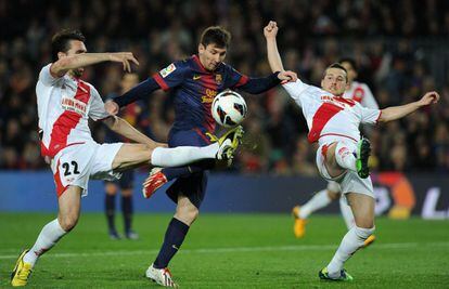 Messi entre Jordi y Tito.