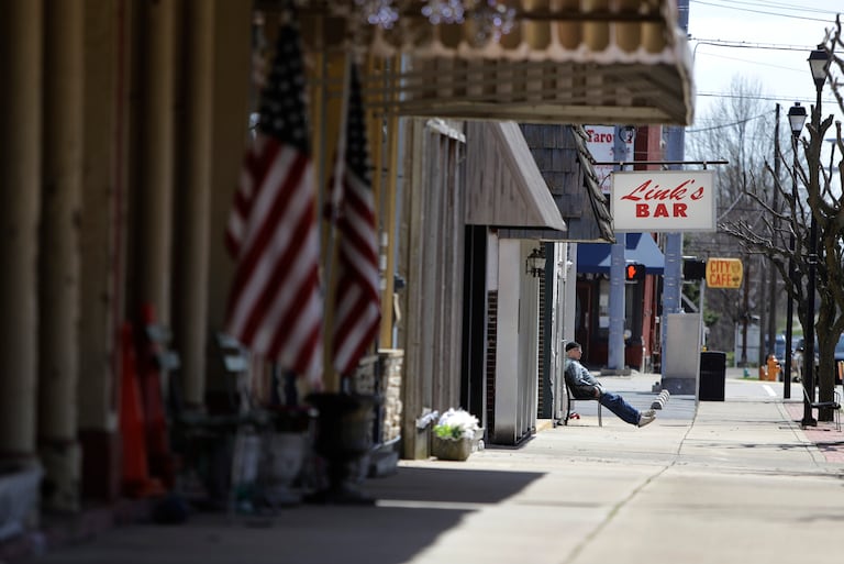 Una calle de Greensburg, en el Estado de Indiana.