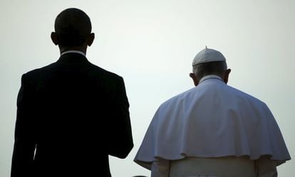 Barack Obama recibe al papa Francisco en la Casa Blanca en septiembre de 2015.