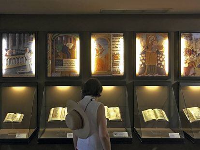 Libros de horas expuestos en el Museo del Libro Fadrique de Basilea, ahora cerrado.