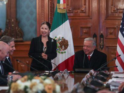 El presidente de México, Andrés Manuel López Obrador, recibió este miércoles en Ciudad de México al secretario de Estado estadounidense, Antony Blinken, y al de Seguridad Nacional, Alejandro Mayorkas en Palacio Nacional.