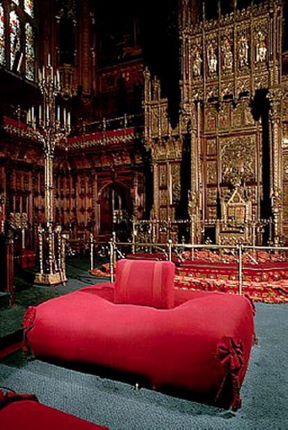 El Woolsack, en el palacio de Westminster de Londres.
