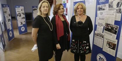 Las fundadoras, Teresa Díaz Bada, Cristina Cuesta y Consuelo Ordóñez en San Sebastián.
