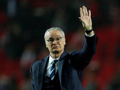 Ranieri, tras el partido de Champions en Sevilla.
