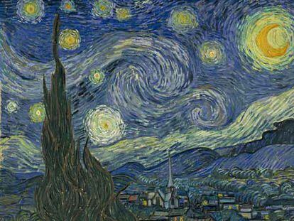 <i>La noche estrellada,</i> de Van Gogh, pintado durante un episodio de manía del pintor.