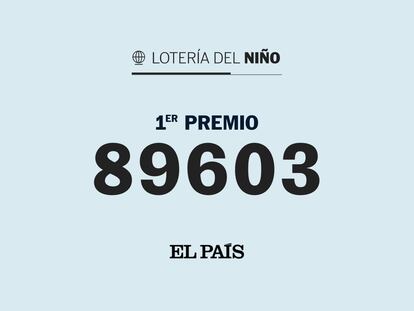 El 89603, primer premio de la Lotería del Niño 2023