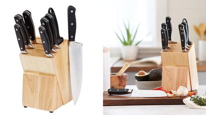 Comprar organizador de cuchillos para cajón de cocina. Madera de haya