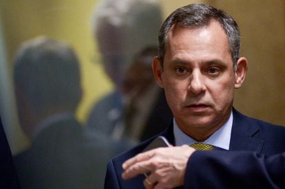 José Mauro Coelho, director ejecutivo destituido de la petrolera estatal brasileña Petrobras, en la sede del Ministerio de Energía, en Brasilia, el 27 de abril de 2022.