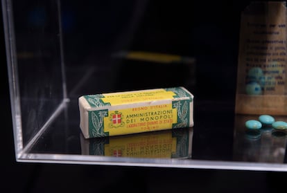 Chocolatina con quinina que se daba a los niños en Italia para que tomasen el tratamiento para la malaria, de sabor muy amargo.