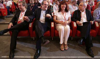 De izquierda a derecha, Carmona, Gabilondo, Navarro y Simancas.