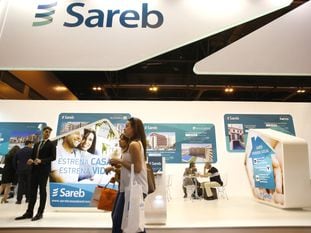 Un 'stand' de la Sareb, en la feria SIMA de 2017.