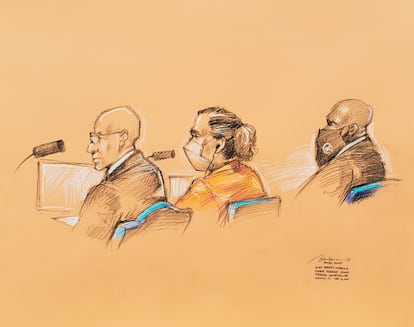 Portrait of Alex Saab with one of his lawyers, during the hearing on December 6 in a court in Miami, Florida.