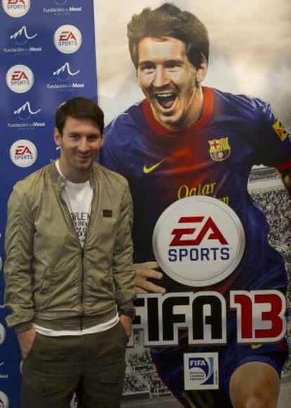 Messi en la presentación del videojuego.