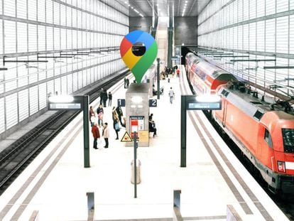 Google Maps muestra la ocupación de trenes.