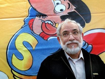 Juan López Fernández, 'Jam', creador de 'Super López, en el Salón del Cómic de 2002.
