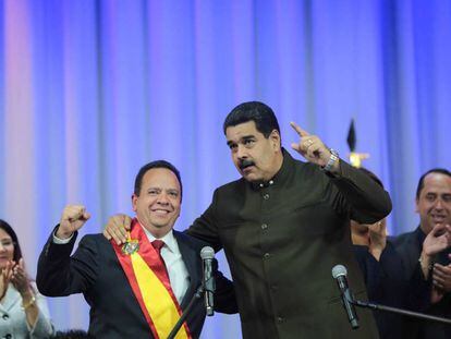 Maduro en el juramento del gobernador electo del Estado Aragua, Rodolfo Marco Torres.