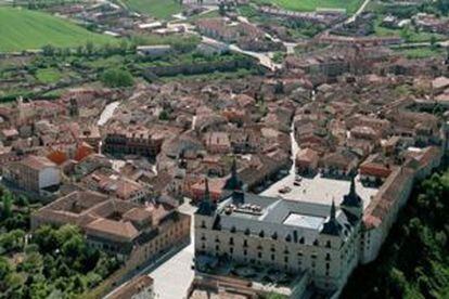 Vista aérea del parador de Lerma (Burgos).