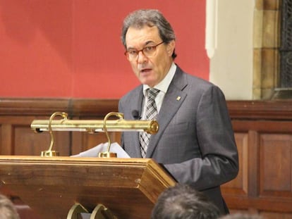 L'ex-president de la Generalitat Artur Mas, dimecres passat en una conferència a Oxford (Regne Unit).