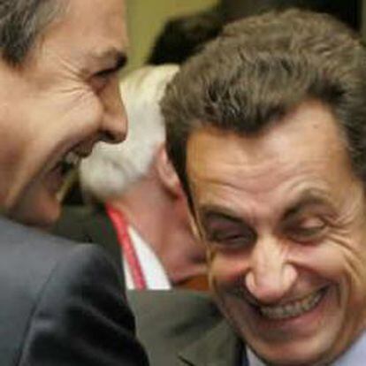 José Luis Rodríguez Zapatero y Nicolás Sarkozy