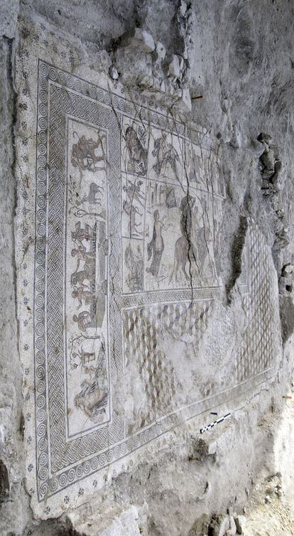 Imagen del mosaico de 40 metros cuadrados visto desde el norte.