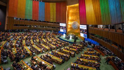 Vista general de la sede de Naciones Unidas durante la cumbre sobre los ODS, en Nueva York, el pasado 18 de septiembre.