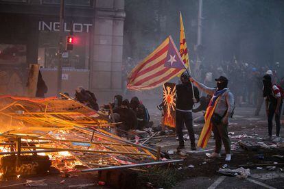 Disturbios en Barcelona por la sentencia del procés, el 18 de octubre. 
