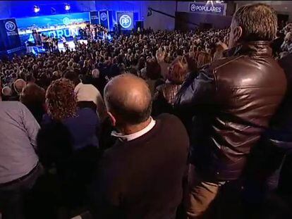 Rajoy ovacionado en A Coruña tras la agresión en Pontevedra