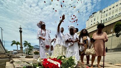 Una ceremonia durante la inauguración de la reforma del muelle Cais do Valongo, en Río de Janeiro, el pasado 23 de noviembre.