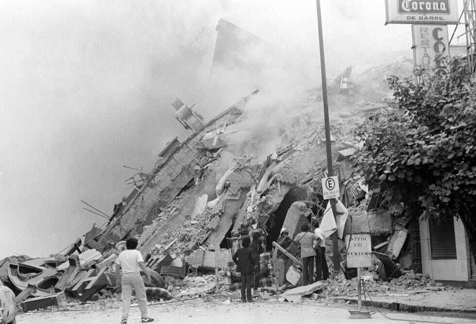 Zona de la colonia Roma afectada por el terremoto de 1985.
