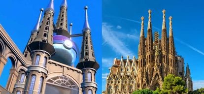 El edificio de 'Pokémon Escarlata / Púrpura' inspirado en la Sagrada Familia.