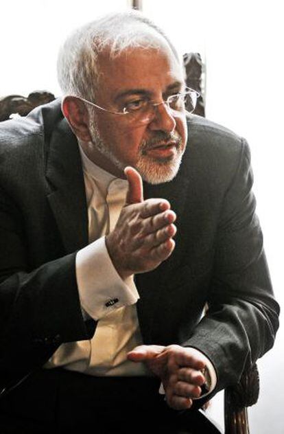 El ministro de Exteriores de Irán, Mohammad Javad Zarif, este martes en Madrid.