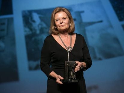 L'escriptora mallorquina Carme Riera, guardonada amb el Premi Atlàntida 2019.