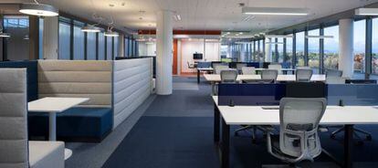 Interior de la sede de Microsoft en Pozuelo de Alarc&oacute;n (Madrid).