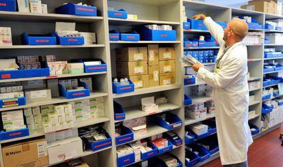 El almacén de una farmacia en Francia.