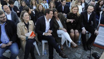 El presidente de Ciudadanos, Albert Rivera, en un acto, este martes, en A Coruña (Galicia).