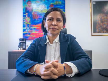 Patricia Tobón, directora de la Unidad para las Víctimas, durante la entrevista en Bogotá, el 6 de diciembre de 2022.