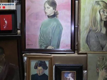 Diverses de les obres recuperades pels Mossos de la col·lecció de la pintora Montserrat Gudiol