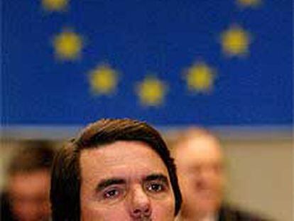José María Aznar, durante la reunión del PP europeo.