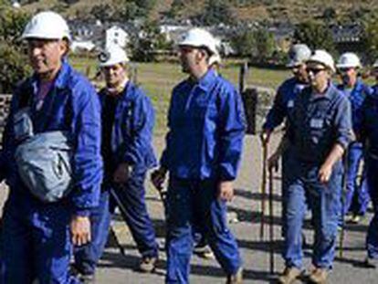 Unos 200 mineros han comenzado hoy en la localidad leonesa de Villablino  la segunda <i>marcha negra</i> de la historia.