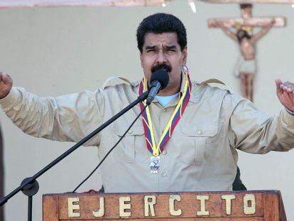 Nicol&aacute;s Maduro este lunes en un acto.